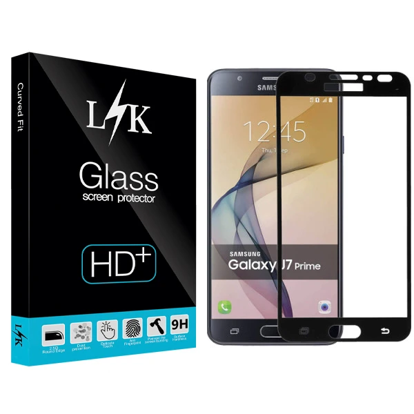 محافظ صفحه نمایش ال کی مدل Hard glass مناسب برای گوشی موبایل سامسونگ Galaxy J7 prime