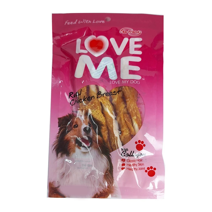 تشویقی سگ لاومی مدل دور پیچ پوست قلمی وزن 60 گرمی 