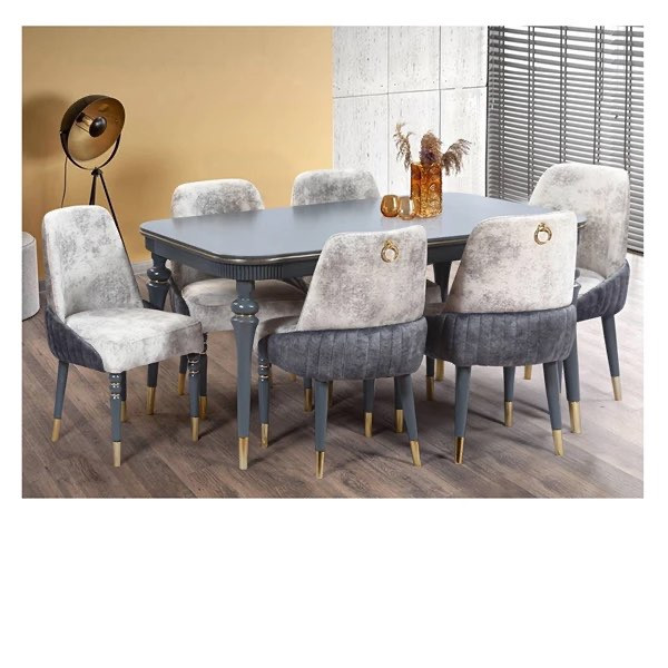 میز و صندلی ناهارخوری شش نفره گالری آدرینو مدرن مدل مدل doblee