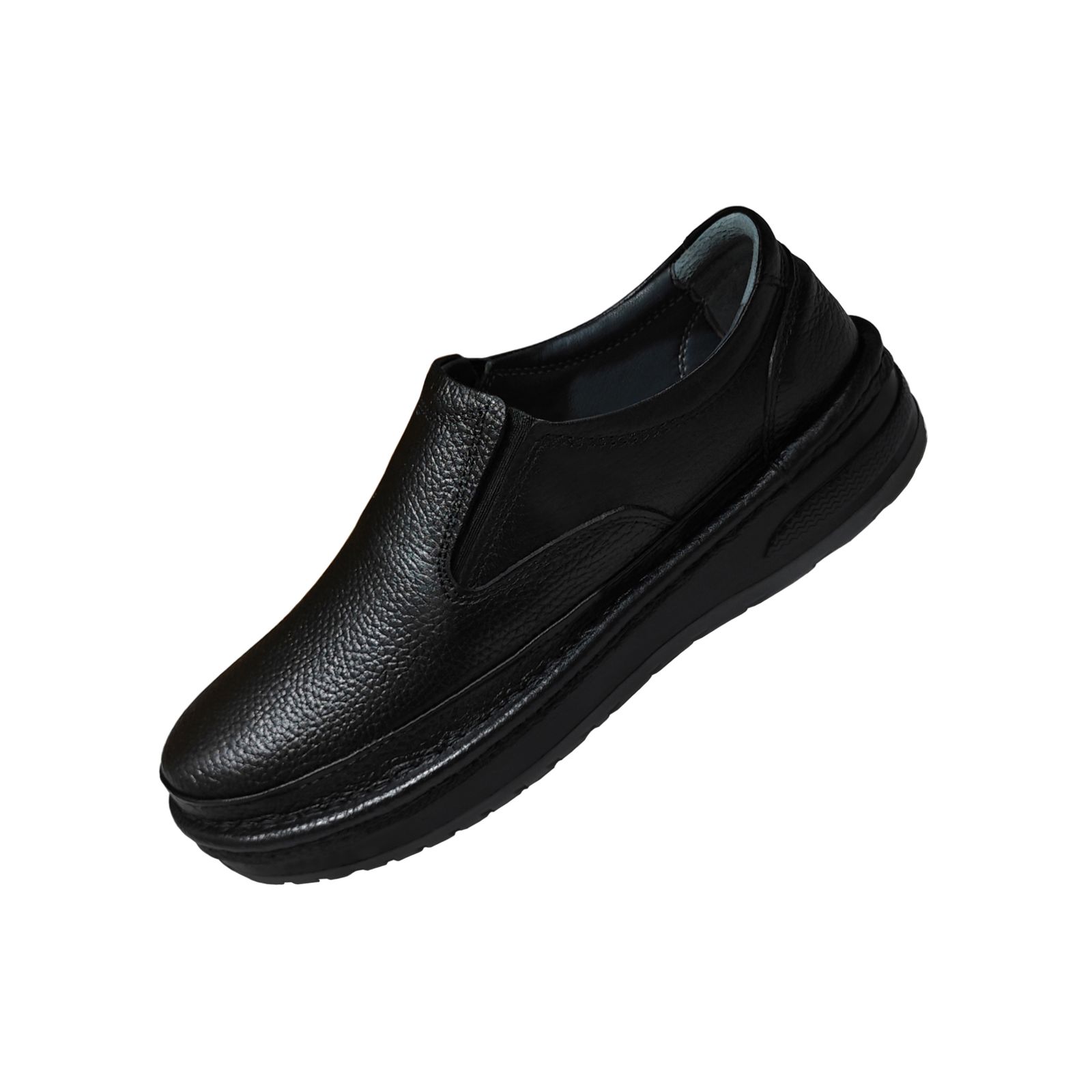 کفش طبی مردانه چرم تبریز مدل مطمئن رنگ مشکی  -  - 16