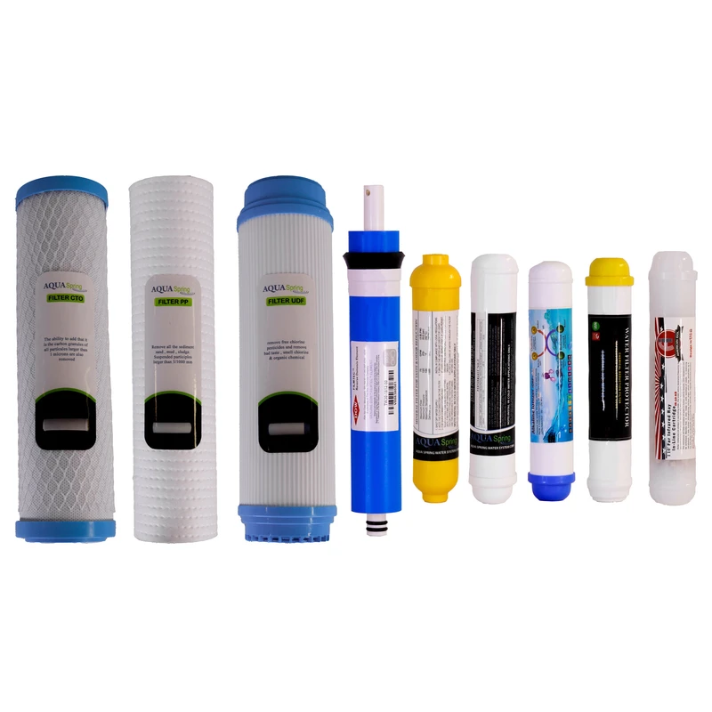 فیلتر دستگاه تصفیه آب آکوآ اسپرینگ مدل FASPTW9 مجموعه نه عددی