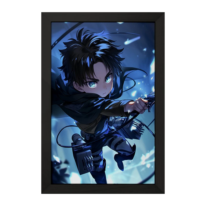 تابلو خندالو مدل انیمه اتک آن تایتان کد F2856