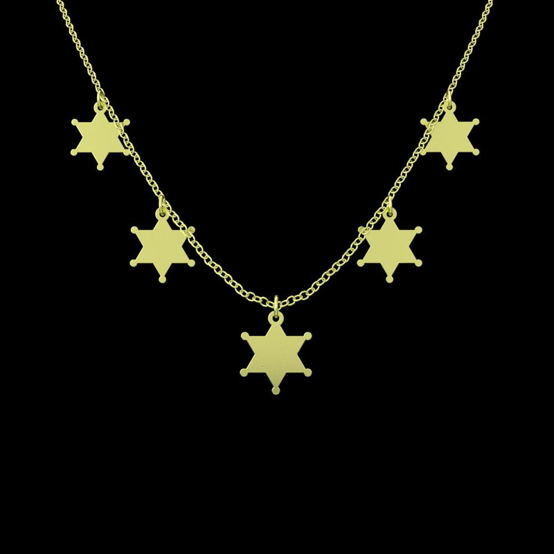 گردنبند طلا 18 عیار زنانه مدوپد مدل ستاره کد RNA15382