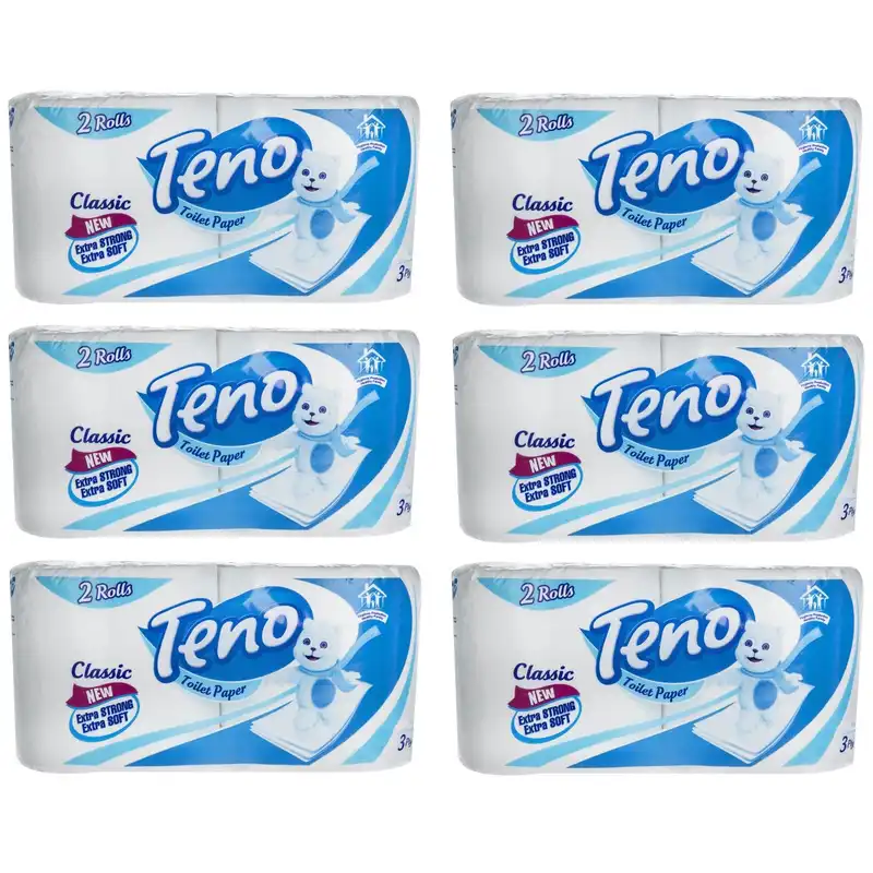 دستمال توالت تنو مدل آسمان شش بسته 2 عددی