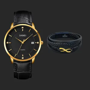ساعت مچی عقربه‌ای مردانه کوارتز اسکمی مدل 1801LGDBK-Verganti به همراه دستبند