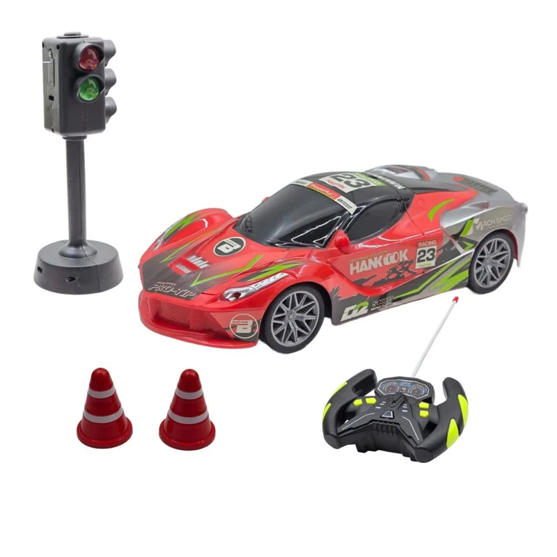 ماشین بازی کنترلی ناب سل مدل فراری مسابقه ای شارژی همراه با چراغ و علائم رانندگی کد NAAB003A