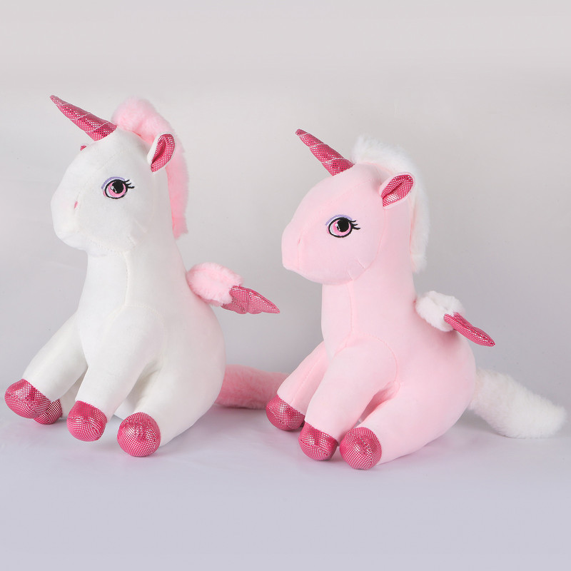 عروسک طرح اسب تک شاخ کد BG11467 ارتفاع 40 سانتی متر