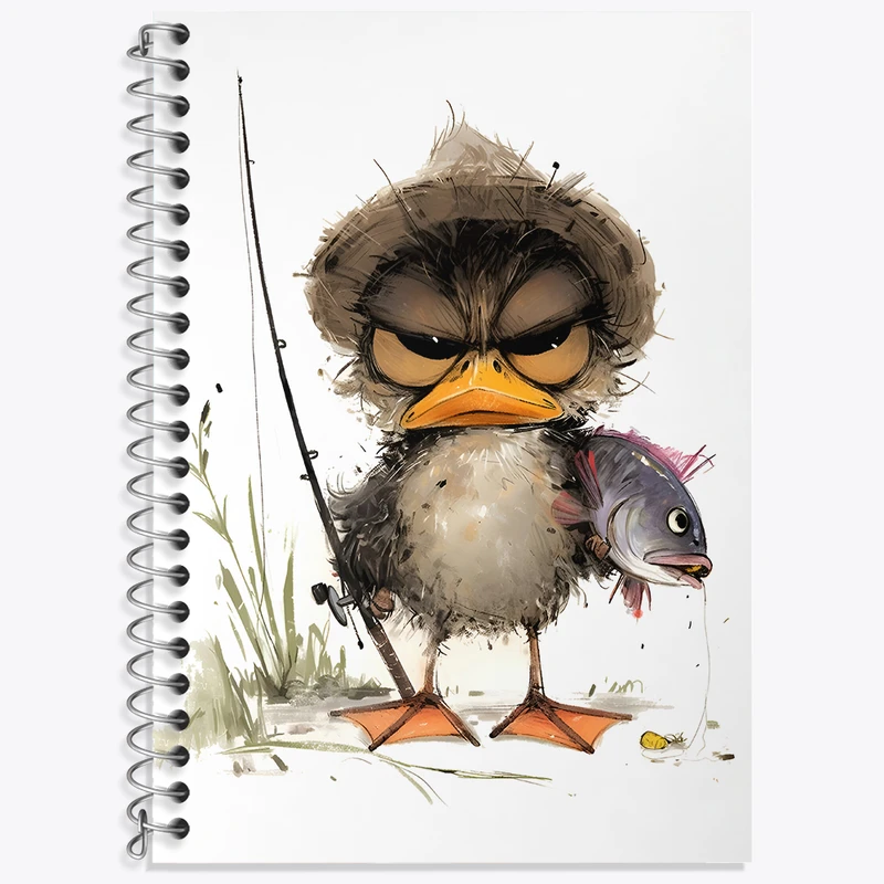 دفتر زبان 50 برگ خندالو مدل دو خط طرح اردک کد N5580