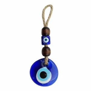 آویز تزیینی مدل مهره چوب و چشم و نظر کد 6
