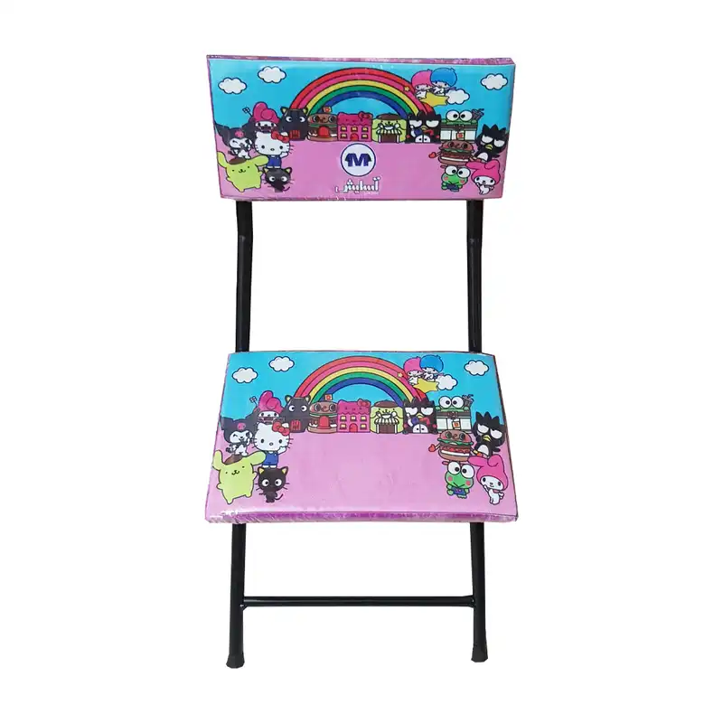 ست میز تحریر و صندلی آسایش مدل تاشو نرمال طرح گربه