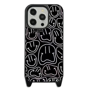 AKAM AMCWLA15PRO-HAPPY FACE4 Cover For Apple iPhone 15 Pro