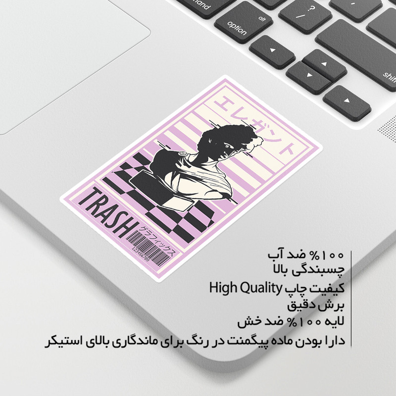 استیکر لپ تاپ ماسا دیزاین طرح مجسمه مدل STKO3