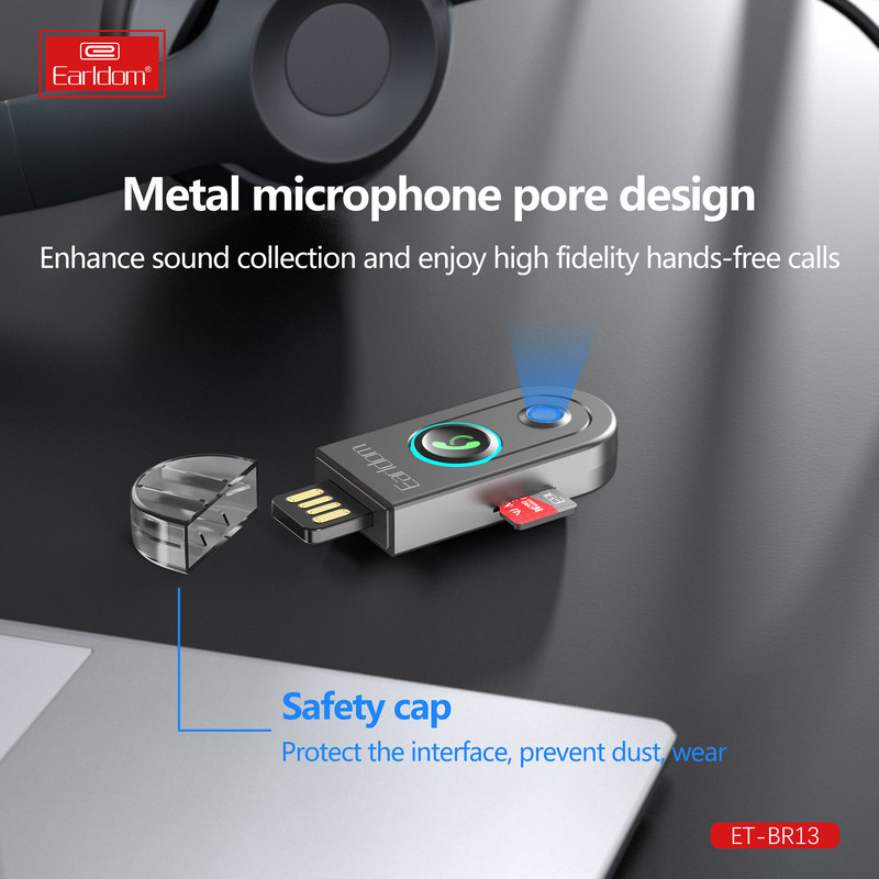 دانگل بلوتوث USB ارلدام مدل 3IN1 BR13