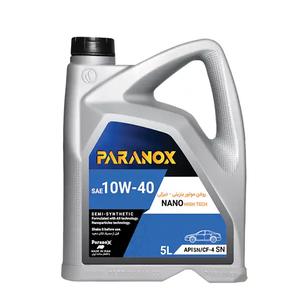 روغن موتور خودرو پارانوکس مدل 10W-40 SN حجم 5 لیتر