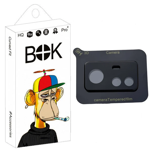 محافظ لنز دوربین بوک مدل 3D Tempered مناسب برای گوشی موبایل شیائومی Redmi Note 12s