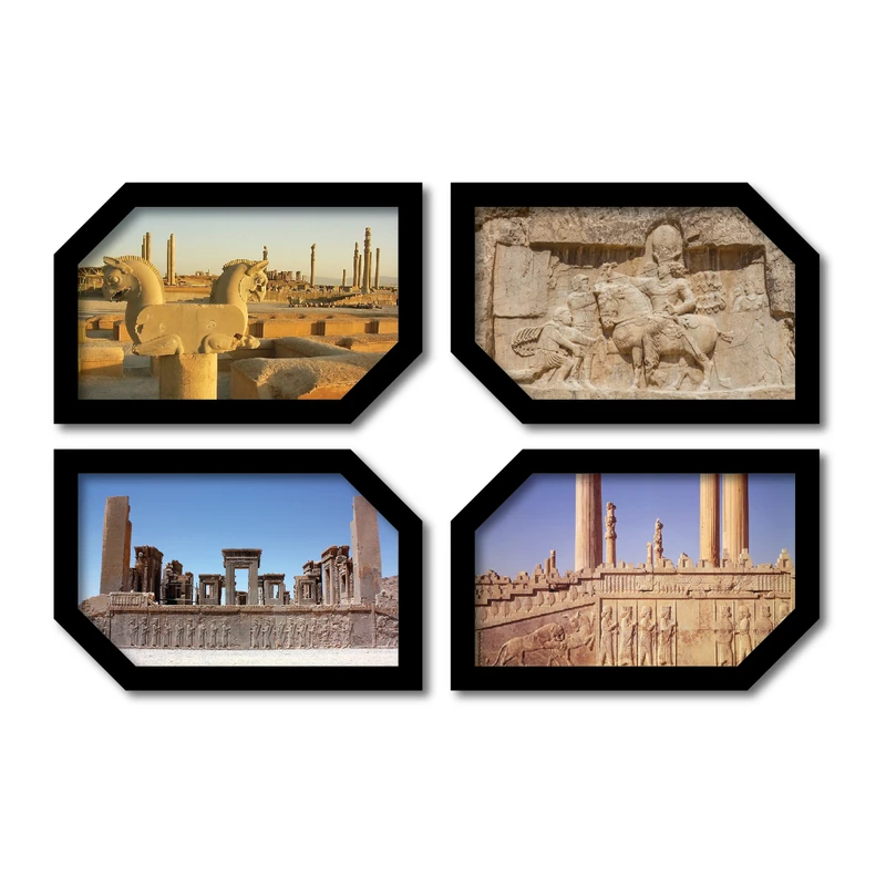 تابلو مدل گردشگری طرح آثار باستانی تخت جمشید کد 585 مجموعه 4 عددی 