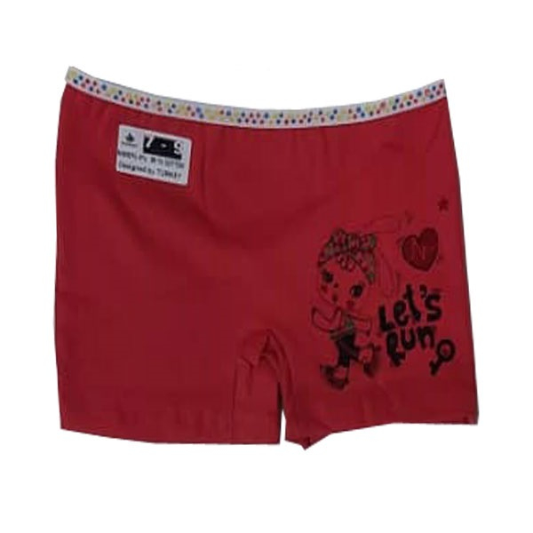 شورت دخترانه طرح قلب رنگ قرمز