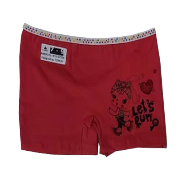 شورت دخترانه طرح قلب رنگ قرمز
