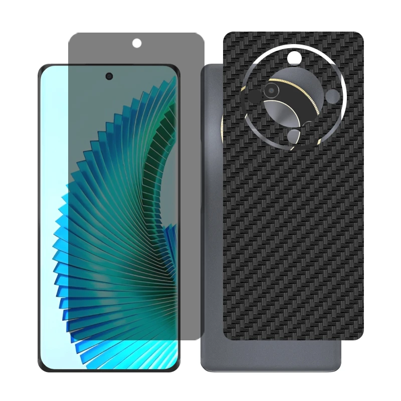 محافظ صفحه نمایش حریم شخصی گلس مدل Together مناسب برای گوشی موبایل آنر X9b به همراه برچسب پوششی پشت گوشی