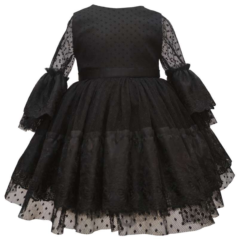 پیراهن دخترانه لونا مدل مجلسی رنگ مشکی