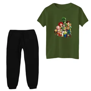 ست تی شرت آستین کوتاه و شلوار راحتی بچگانه مدل داستان اسباب بازی