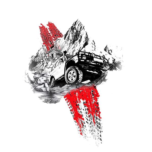 استیکر پارچه و لباس پاد آفرین طرح ماشین آفرود کد 3650