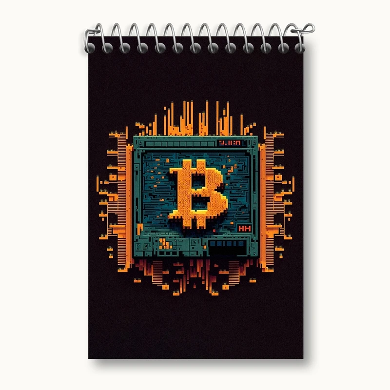 دفتر یادداشت 50 برگ خندالو مدل بیت کوین (Bitcoin) کد F1616