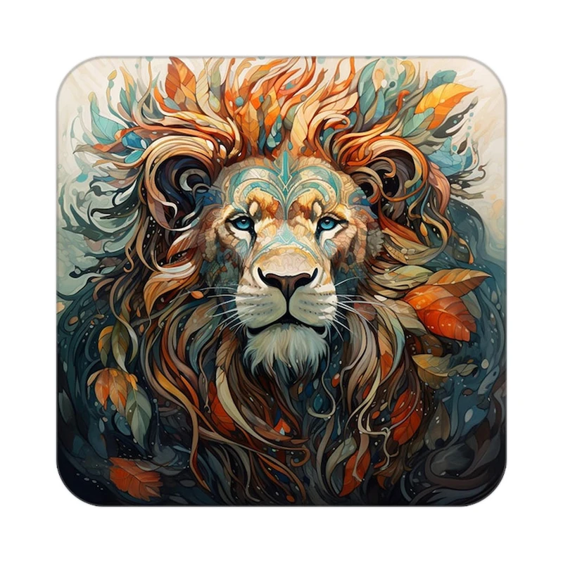 زیر لیوانی کاکتی طرح شیر مدل mp23603