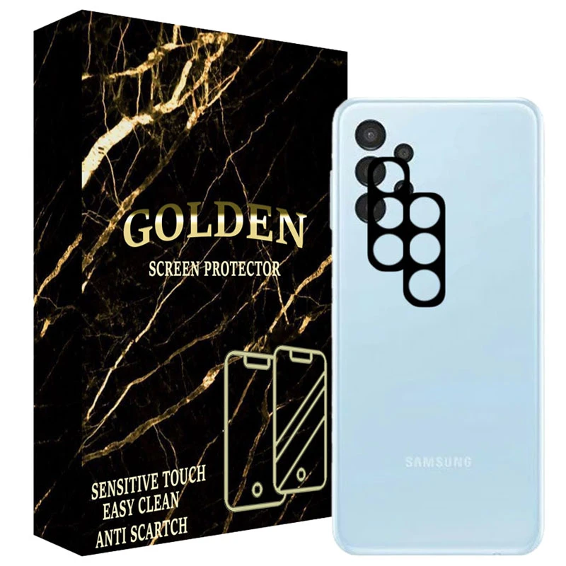 محافظ لنز دوربین گلدن مدل LNZ-FLZ مناسب برای گوشی موبایل سامسونگ Galaxy A23 4G بسته دو عددی