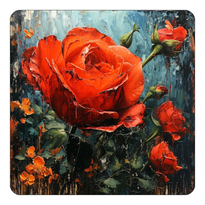 مگنت کاکتی طرح نقاشی رنگ روغن مدل mp70615