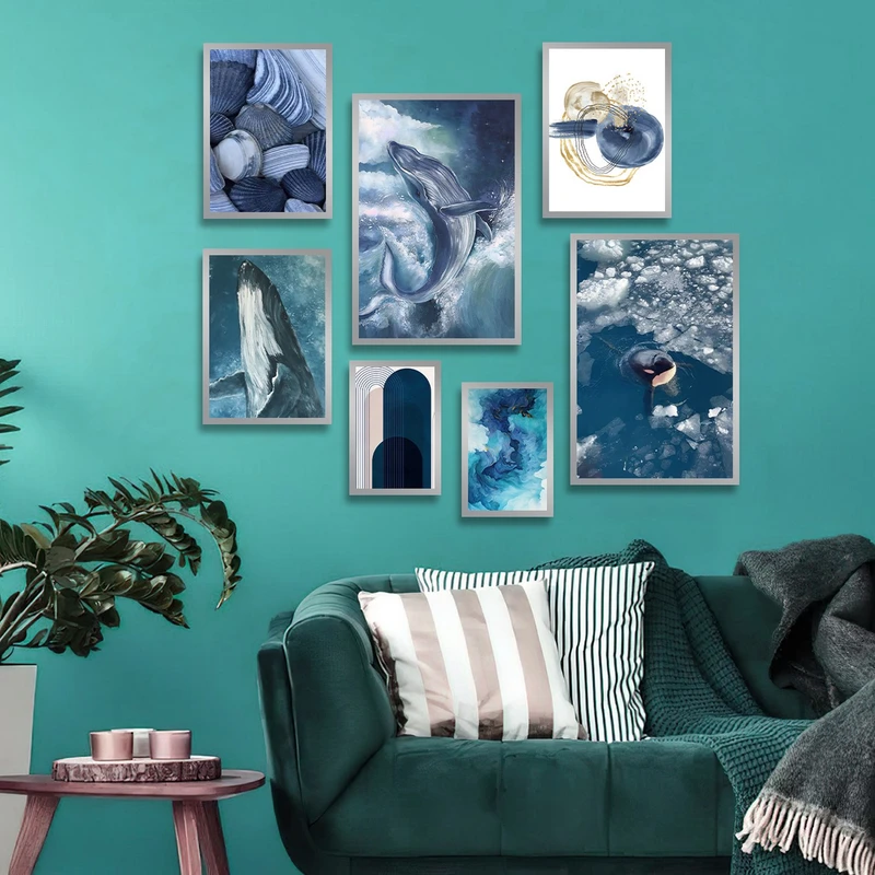 تابلو بکلیت طرح دریا و دلفین مدل SI-3011 مجموعه 7 عددی
