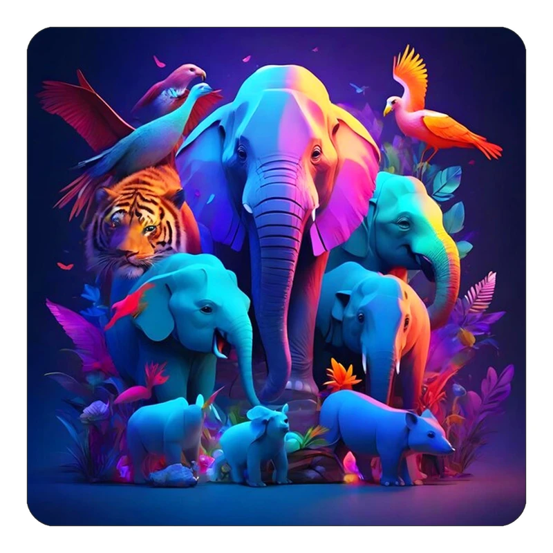 مگنت کاکتی طرح حیوانات رنگی مدل mp26173