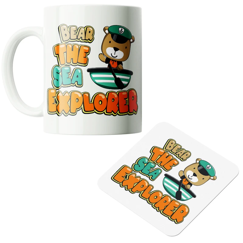 ماگ پاد آفرین مدل کارتونی کیوت فانتزی بامزه کد PZ522 به همراه زیرلیوانی