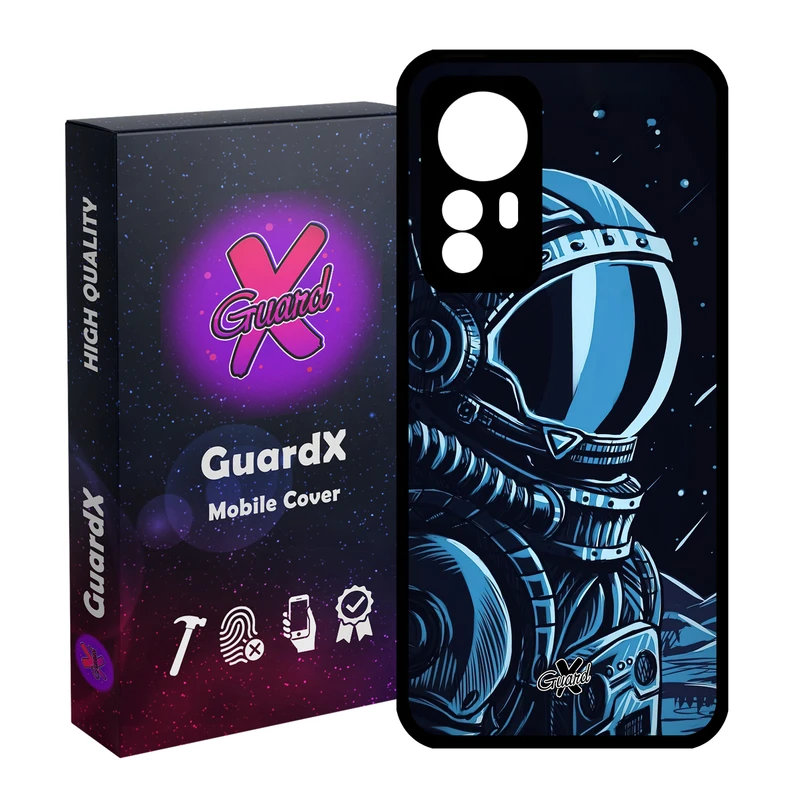 کاور گارد ایکس طرح فضانورد مدل Glass10473 مناسب برای گوشی موبایل شیائومی Redmi Note 12S