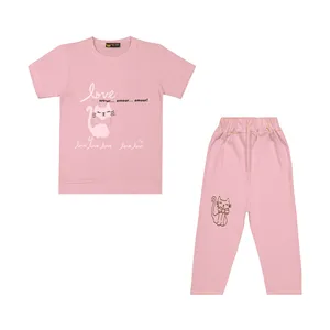 ست تی شرت و شلوار دخترانه خرس کوچولو مدل 2011299-84