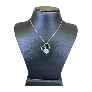 گردنبند نقره زنانه سواروسکی مدل قلب کد 66352