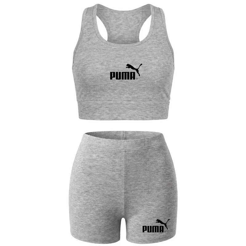 ست نیم‌تنه و شلوارک ورزشی زنانه مدل 14