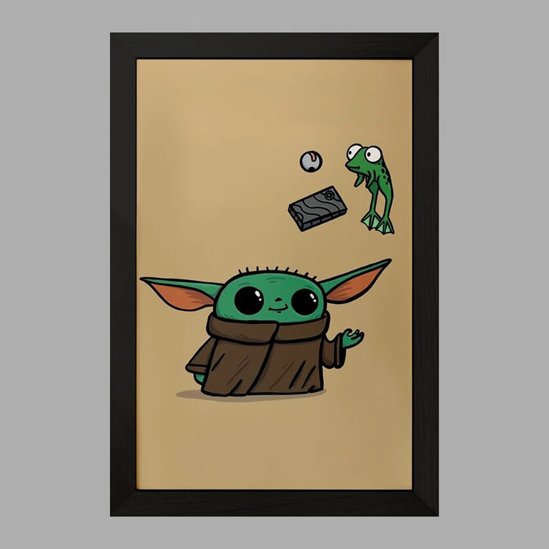 تابلو خندالو مدل یودا سریال جنگ ستارگان کد 26077
