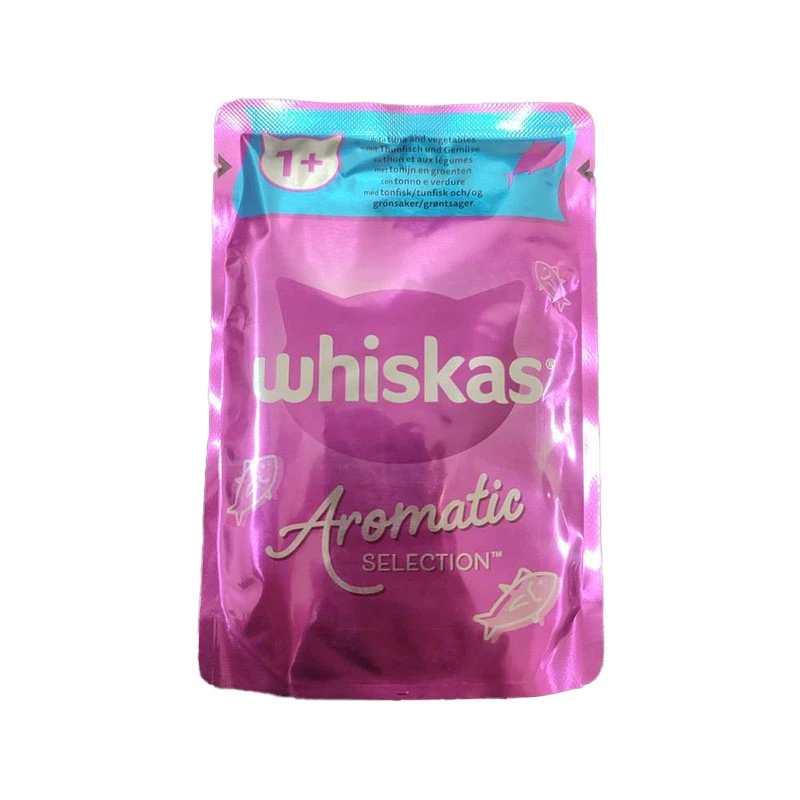 پوچ گربه ویسکاس مدل Aromatic Selection Seafood Delight طعم ماهی تن و سبزیجات وزن 85 گرم