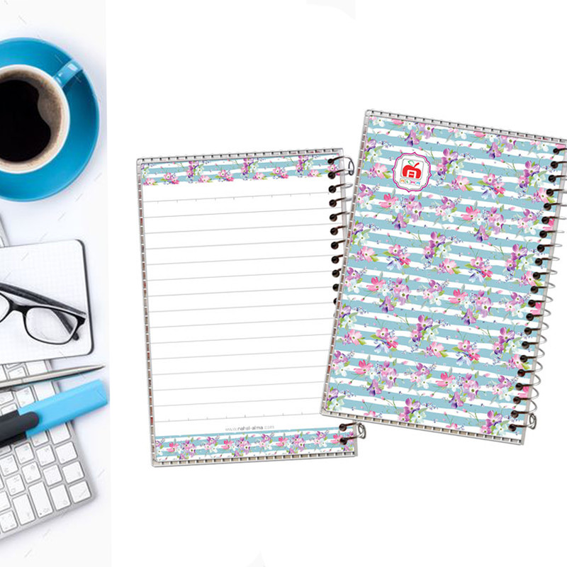 دفتر یادداشت 80 برگ آلما مدل حاشیه دار کد 7334