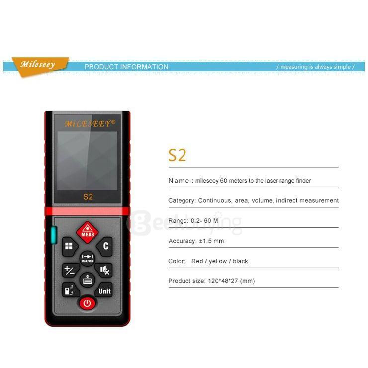 متر لیزری مایلسی مدل S2-60m