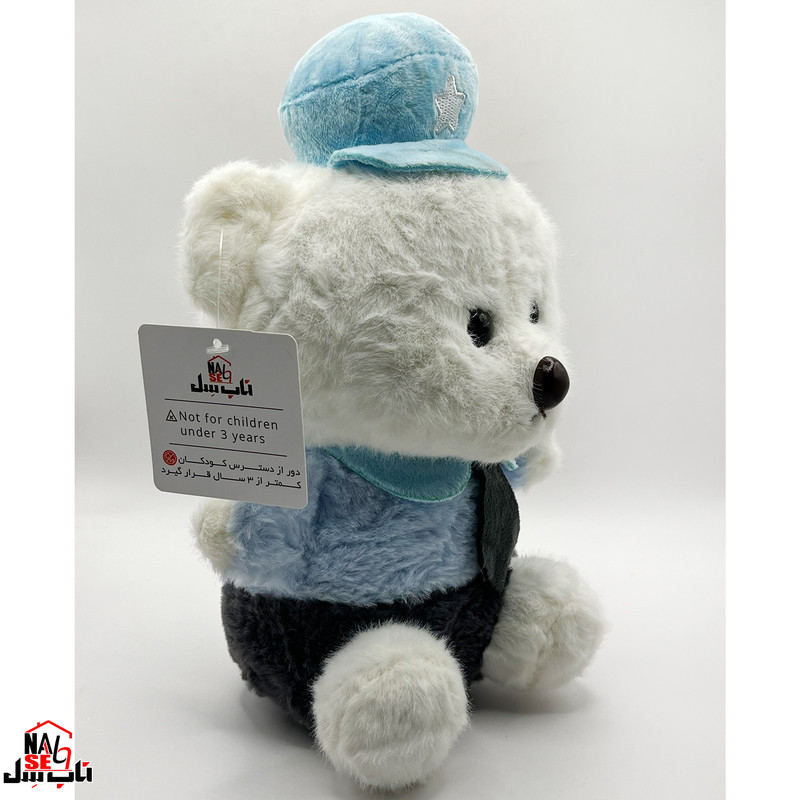 عروسک ناب سل مدل خرس کلاه دار طرح ستاره ارتفاع 25 سانتی متر