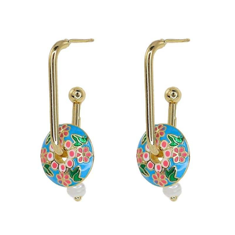 گوشواره زنانه زودیکا مدل  میناکاری کد AAC1115