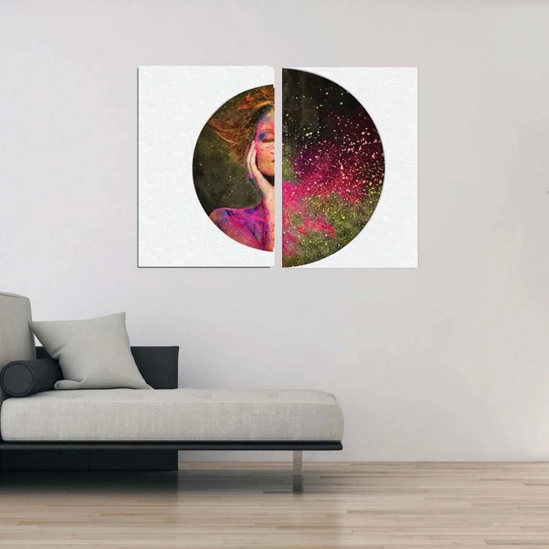 تابلو شاسی بکلیت طرح مدرن نیم دایره چهره مدل SH-1857 مجموعه 2 عددی