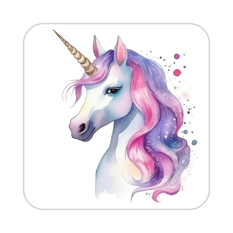 زیر لیوانی کاکتی طرح اسب تک شاخ و یونیکورن مدل mp33385