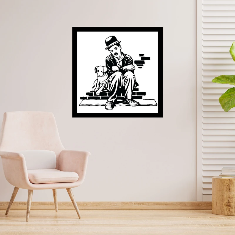 دیوارکوب طرح چارلی چاپلین مدل A1192-M2020