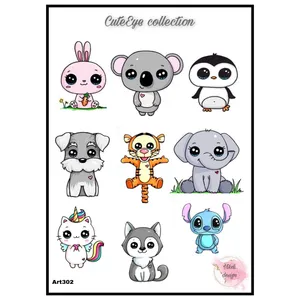 استیکر مدل cute eye کد 302