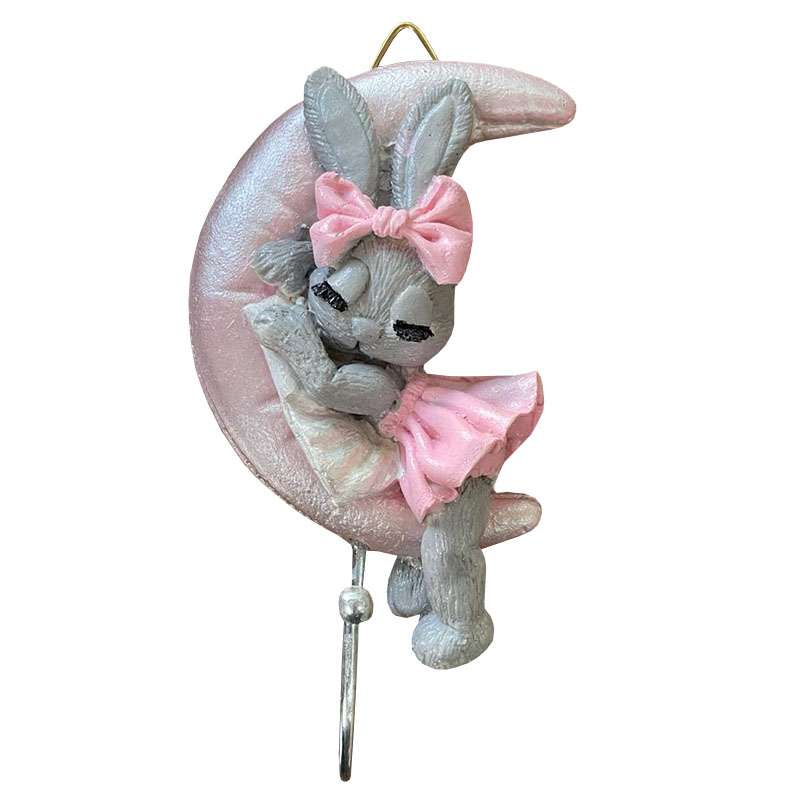 آویز حوله آشپزخانه مدل خرگوش و ماه