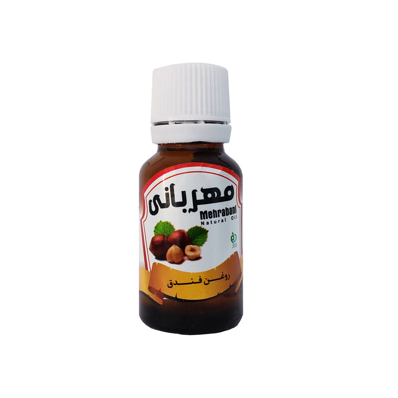 روغن بدن مهربانی مدل فندق کد RBM-FE مناسب برای اتواع پوست حجم 18 میلی لیتر