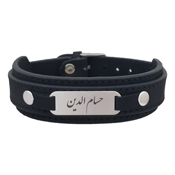 دستبند نقره مردانه ترمه ۱ مدل حسام الدین کد Dcsf0361
